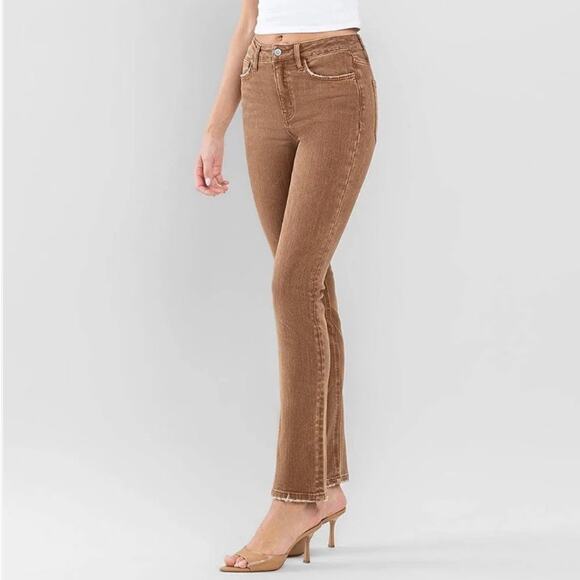 Flying Monkey Slim Straight Stretch Toffee Denim Jeans NWT - Picture 10 of 10